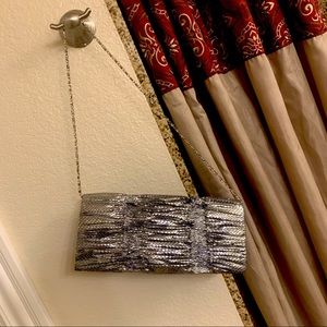 Jessica McClintock Clutch MetallicSnakeskinEveBag